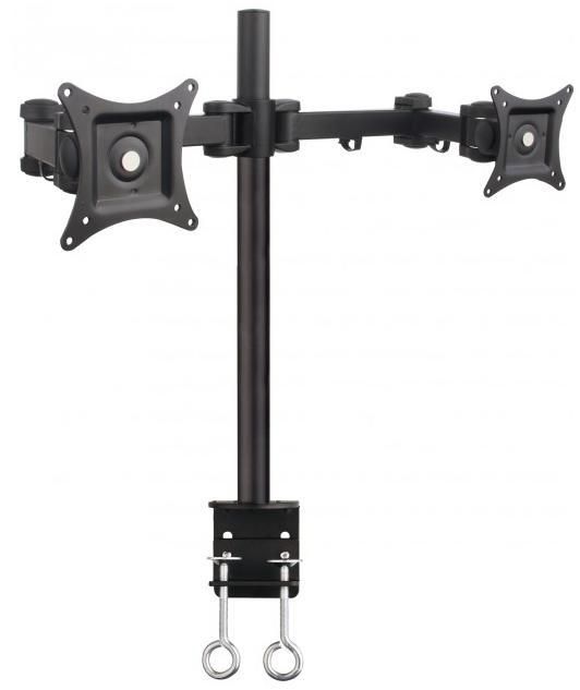 Techly 13"-27" Desk Stand for 2 Monitor with Clamp