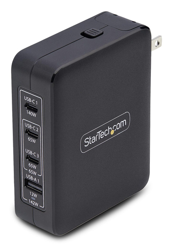 140W USB-C WALL CHARGER GAN POWER ADAPTER PD 3.1 USB-C/USB-A