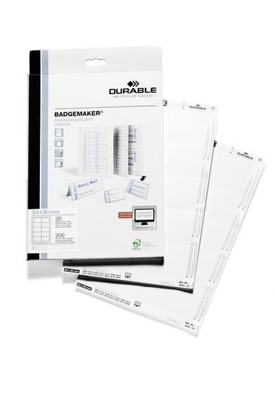 Durable Insert sheets BADGEMAKER 54x90 mm