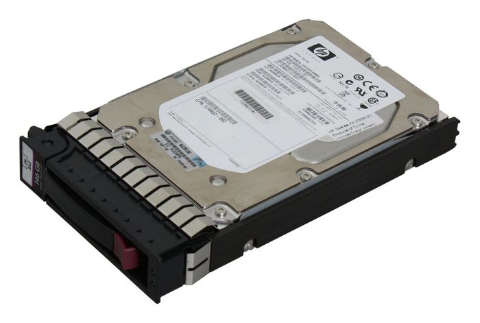 Hewlett Packard Enterprise 146GB hot-plug single-port SAS hard disk drive - 15,000 RPM, 3Gb/sec transfer rate, 3.5-inch large form factor (LFF), Enterprise