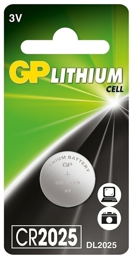 GP Ultra Plus Lithium Cell Battery CR2025, 3V (1-pack)