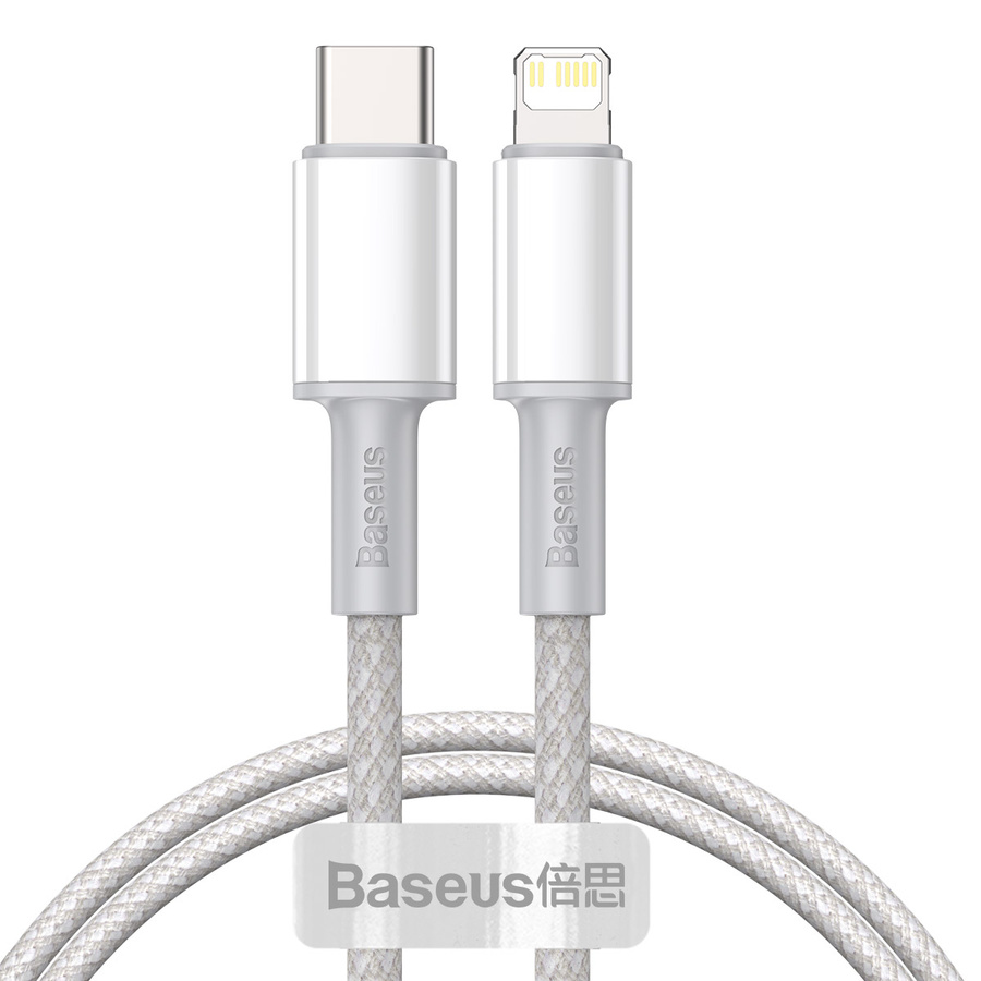 Baseus High Density USB-C to Lightning cable 20W 1m white