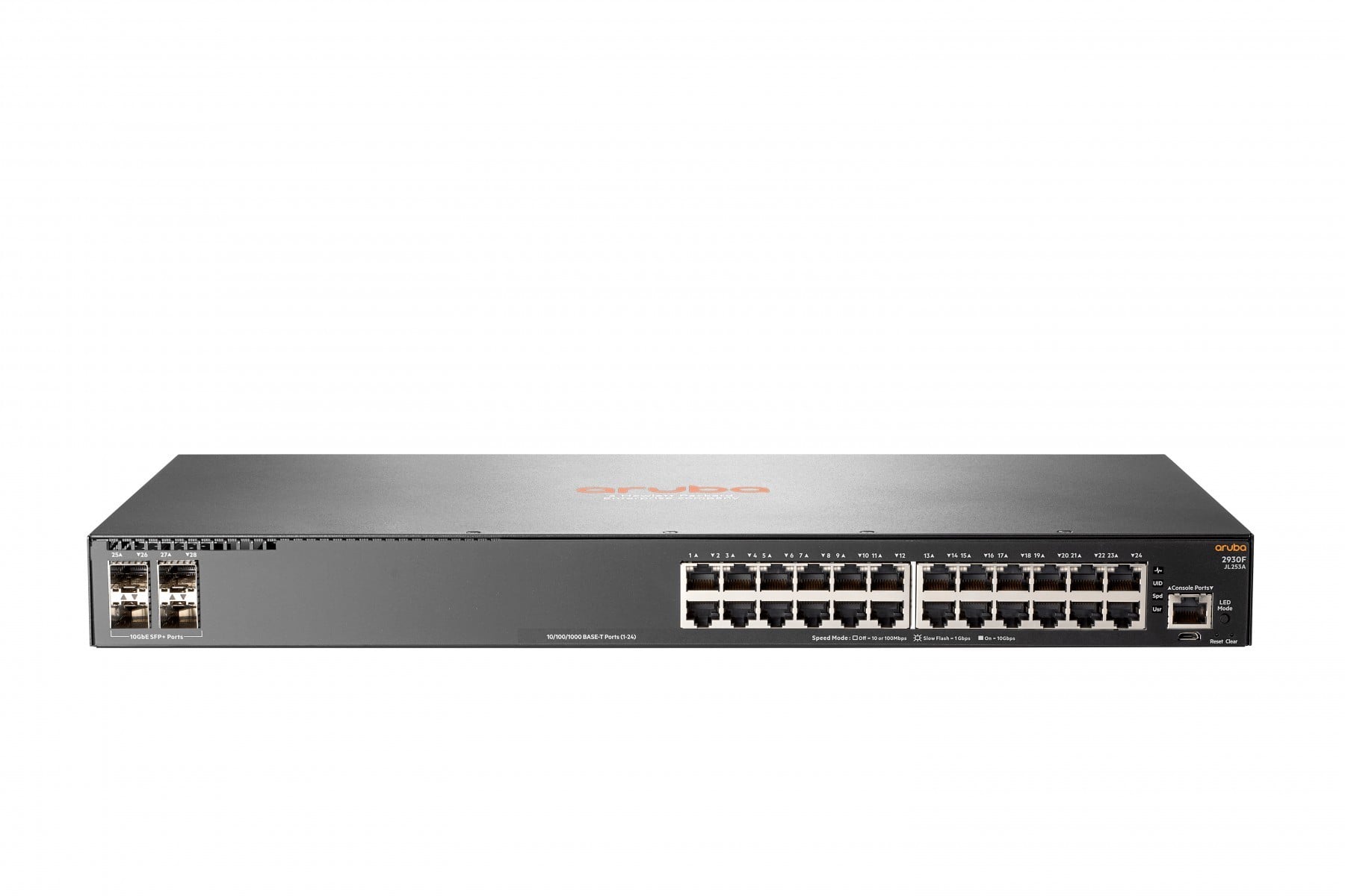 HPE Aruba 2930F 24G 4SFP Switch 24-Port Gigabit Network