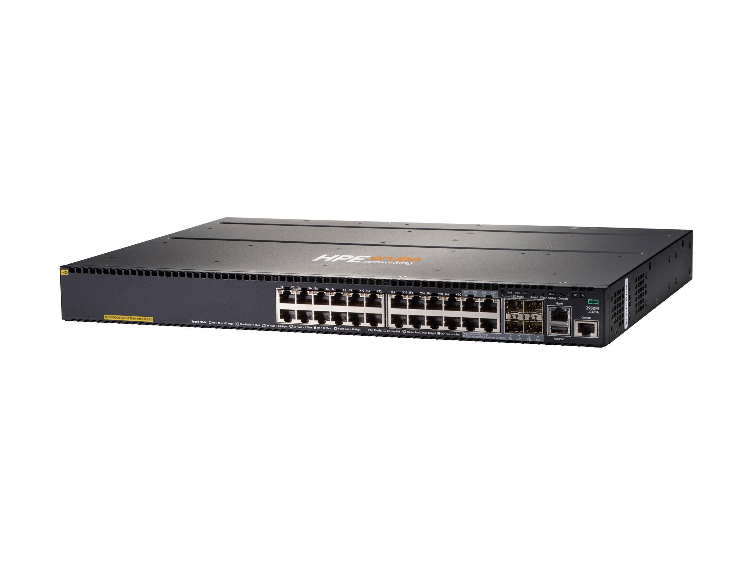 HPE Aruba 2930M 24G POE 1-Slot Switch 24-Port Gigabit Network