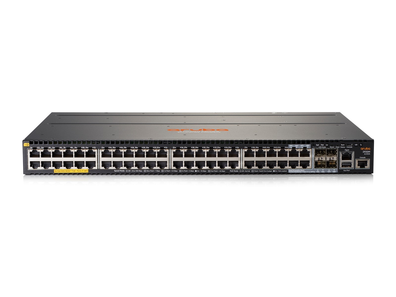 HPE Aruba 2930M 48G POE 1-Slot Switch 48-Port Gigabit Network