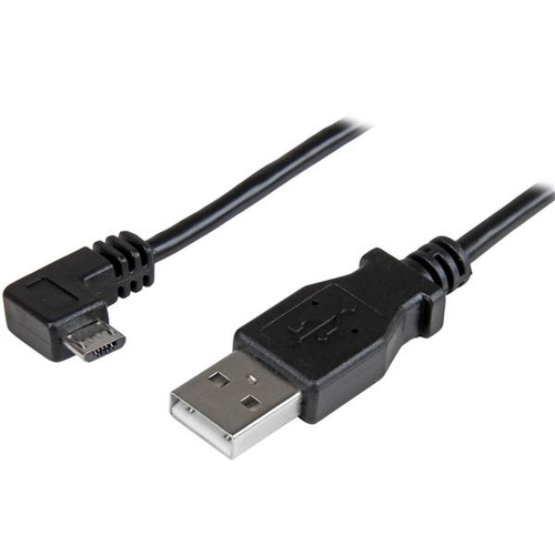1M A TO RIGHT ANGLE MICRO USB CHARGE M SYNC CABLE 28/24 AWG