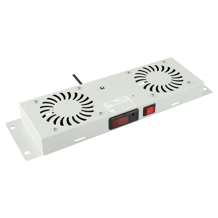 Lanview by Logon 2 FANS, DIGITAL THERMOSTAT CONTROLLED FAN MODULE WHITE