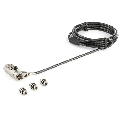 2 M (6.6 FT.) LAPTOP CABLE LOCK 4-DIGIT K-SLOT NANO WEDGE
