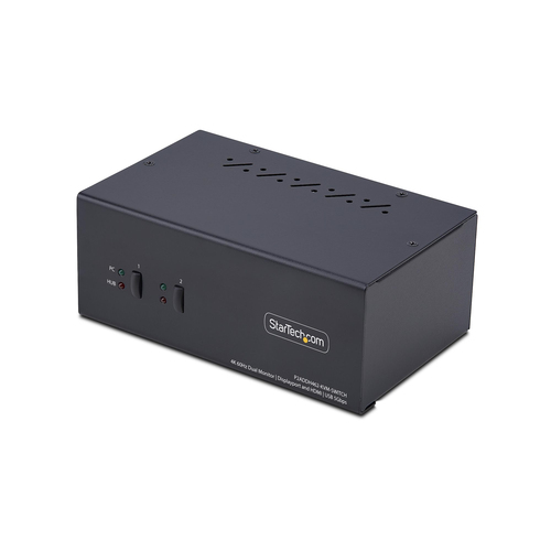 2-PORT DUAL-MONITOR KVM SWITCH DISPLAYPORT + HDMI 4K 60HZ
