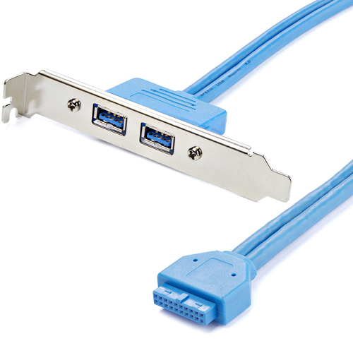 2 PORT USB 3.0 A FEMALE SLOT PLATE ADAPTER