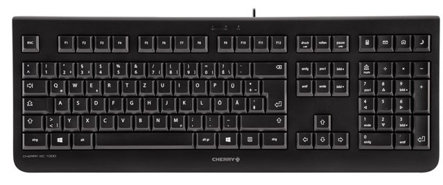 KC 1000 - Keyboard - Corded - Swiss QWERTZ - Black