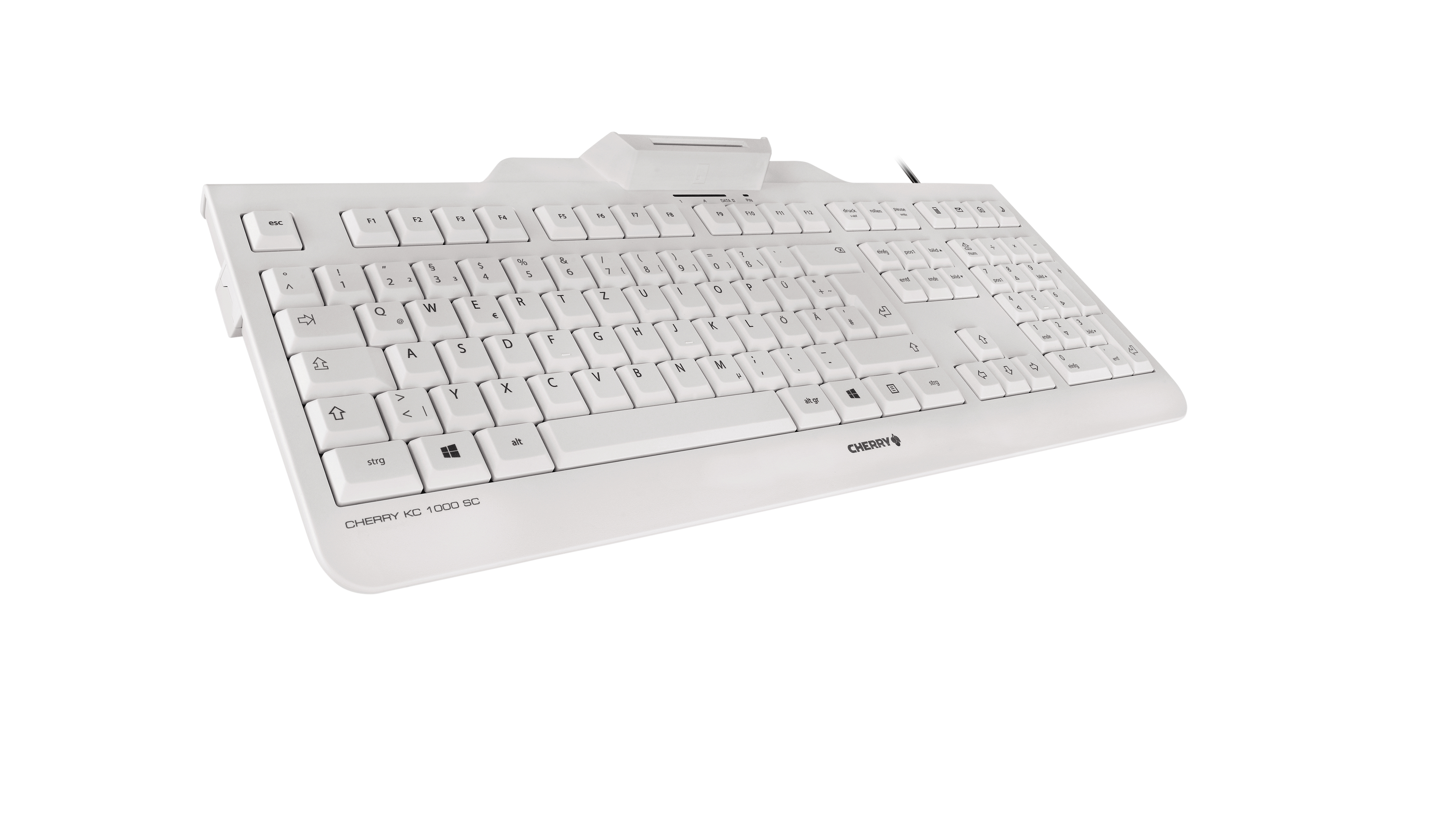 KC 1000 SC - Keyboard - Corded - QWERTZ - White