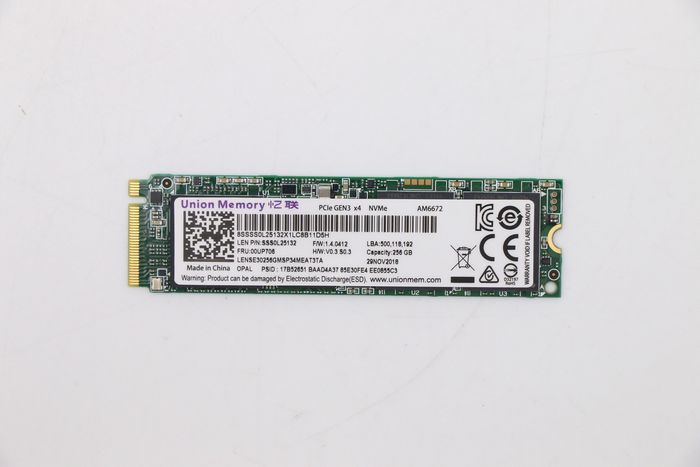 Lenovo 256G PCIe 3x4