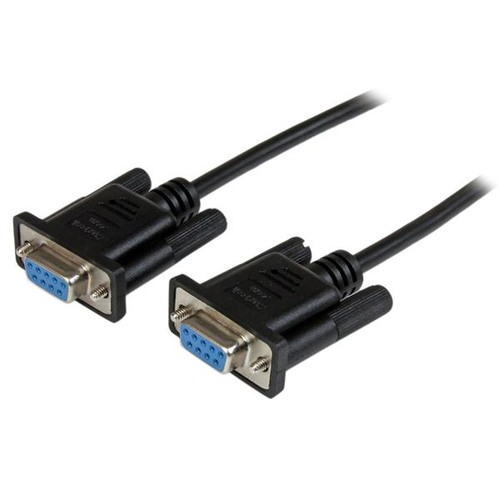 2M FEMALE TO FEMALE RS232 CABL SERIAL MODEM CABLE BLACK