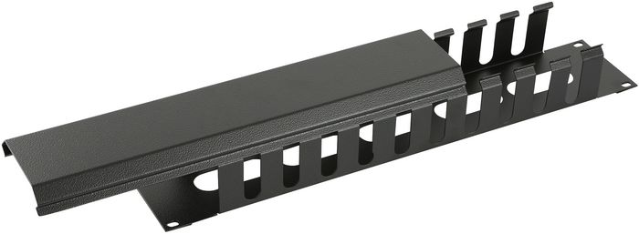 Lanview by Logon 2U 19" SLIDING COVER CABLE MANAGEMENT PANEL BLACK
