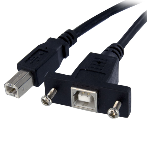30CM USB 2.0 PANEL MOUNT CABLE B TO B - F/M