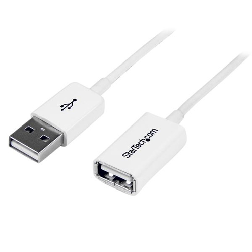 3M USB MALE TO FEMALE CABLE WHITE USB 2.0 EXTENSION CORD