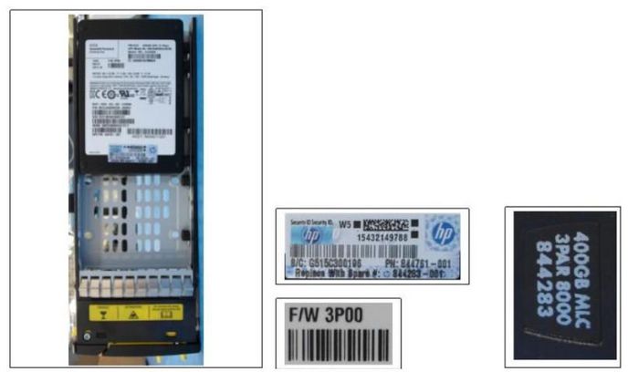 Hewlett Packard Enterprise "400GB SSD - SAS interface, 2.5in small form factor (SFF)- For use with 3PAR StoreServ 8000, 3PAR drive model