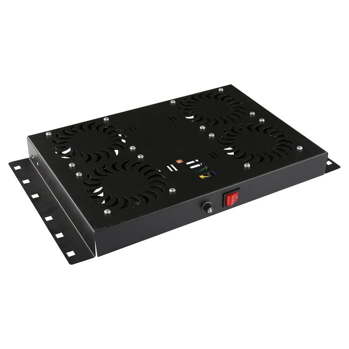 Lanview by Logon 4 FANS, ANALOG THERMOSTAT CONTROLLED FAN MODULE BLACK