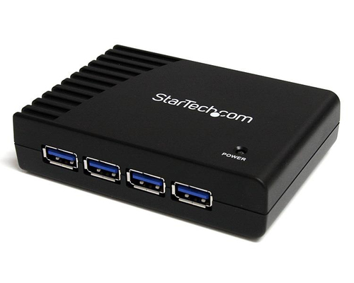 4 PORT BLACK SUPERSPEED USB 3.0 HUB
