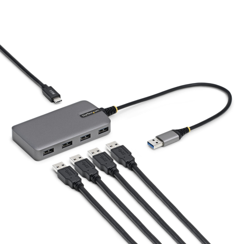 4-PORT USB-A HUB - PORTABLE USB HUB ADAPTER
