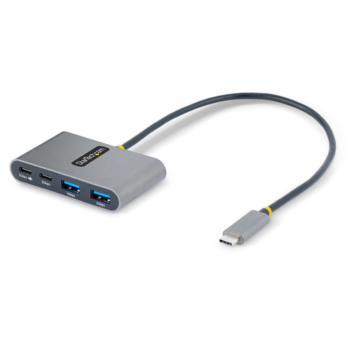 4-PORT USB-C HUB ADAPTER - USB PORTABLE HUB W/ USB-C CHARGING