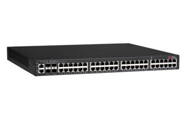 Brocade 248x ports, 4x 1 GbE SFP ports, 525 W, 104 Gbps, PoE, Layer 2, Black
