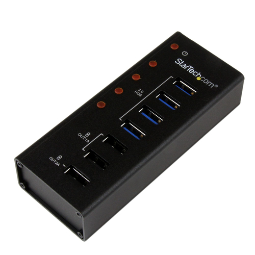 4PORT AC POWERED USB 3 HUB WITH 3 DEDICATED CHARGE PORTS
