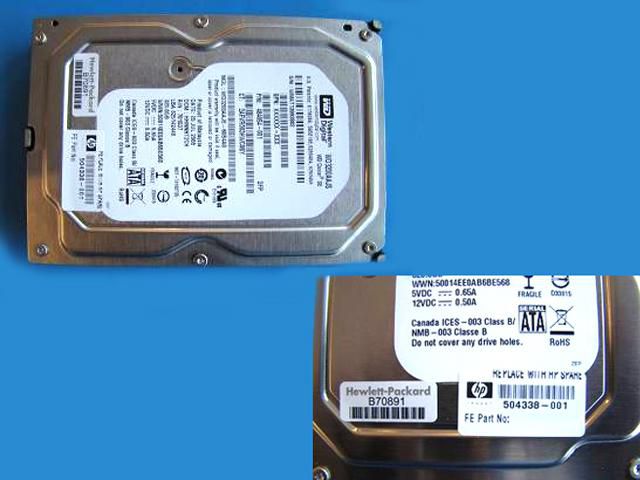 HP 504338-001 internal hard drive 320 GB 7200 RPM 3.5" Serial ATA