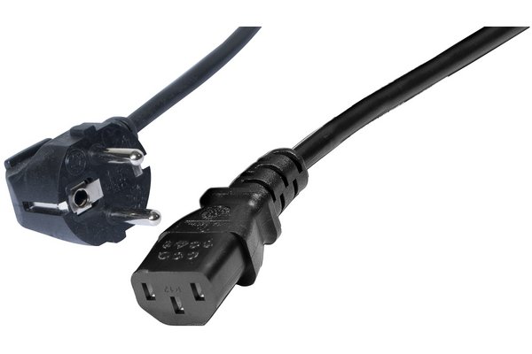EXC | Powercord | CEE 7/7 - IEC C13 | 3m | Sort