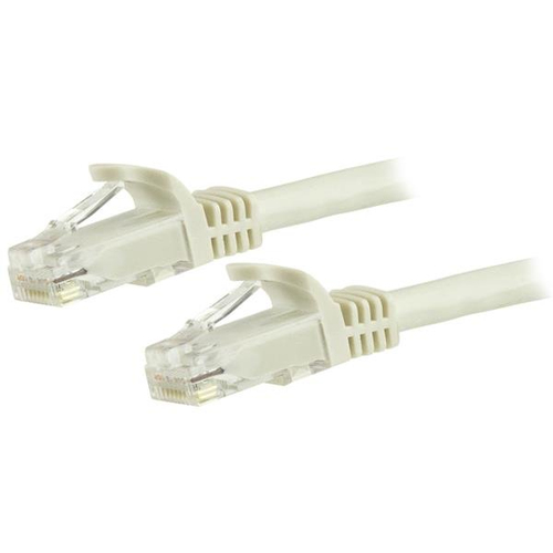 5M CAT6 WHITE SNAGLESS GIGABIT ETHERNET RJ45 CBL MALE TO MALE