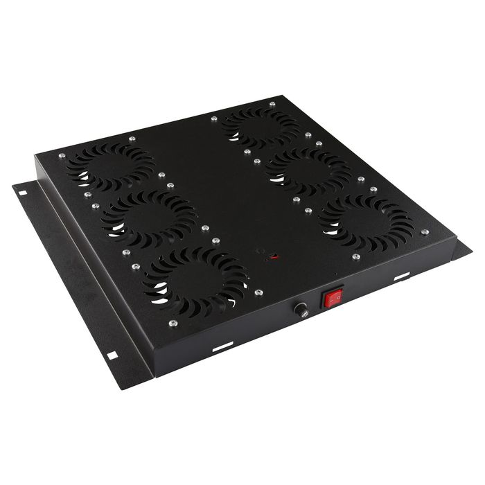 Lanview by Logon 6 FANS, ANALOG THERMOSTAT CONTROLLED FAN MODULE BLACK