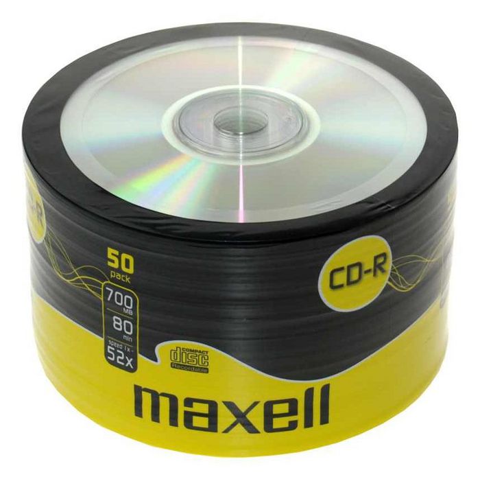 Maxell CD-R, 700 MB, 80 min, 50-pack