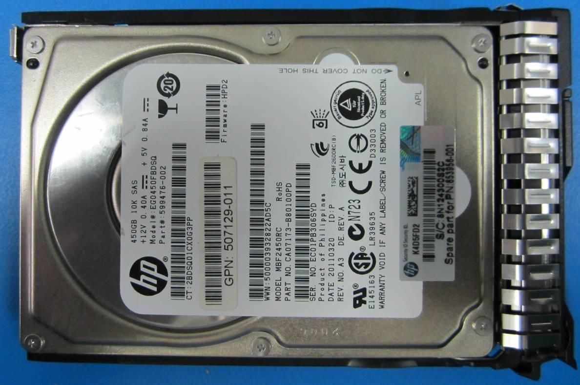 450Gb 6G SAS 10K 2.5in SC