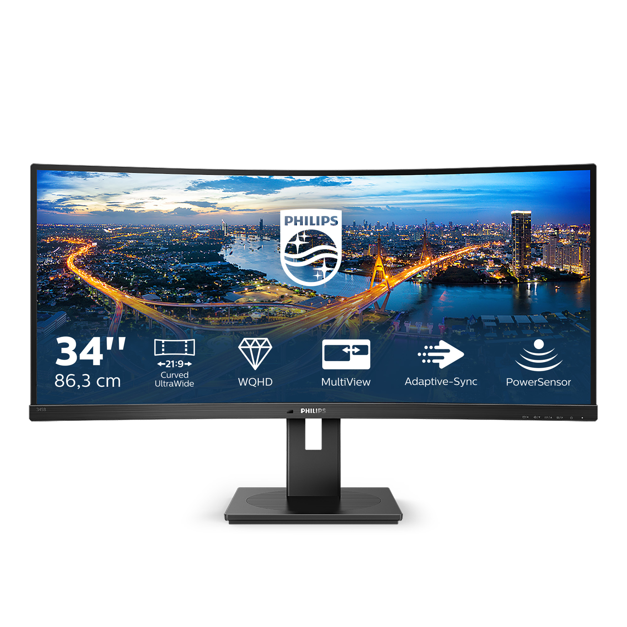 B-Line - 34 inch Curved - UltraWide Quad HD LED Monitor - 3440x1440 - HAS