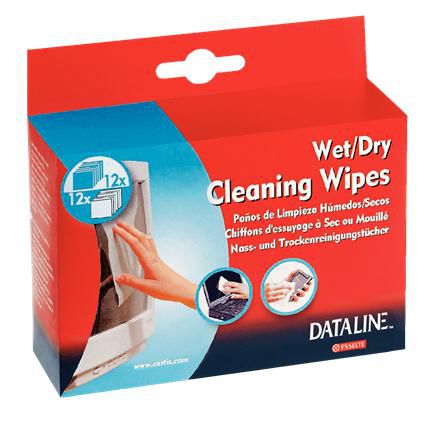Esselte Cleaning Wipes – Wet/Dry for Screen Cleaning
