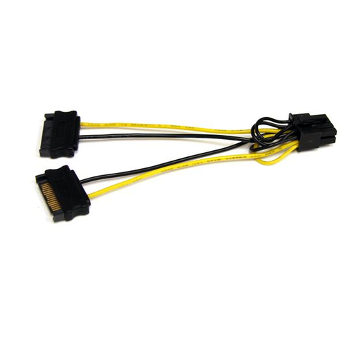 6IN SATA POWER TO 8 PIN PCIE VIDEO CARD POWER CABLE ADAPTER