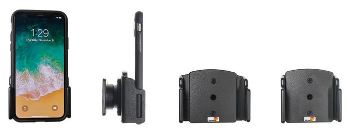 Brodit Passive Holder, Tilt, Swivel, Apple iPhone X, ABS Plastic, Black