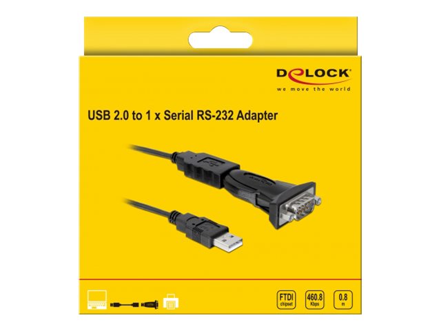 DeLock Seriel adapter USB 1Mbps Kabling