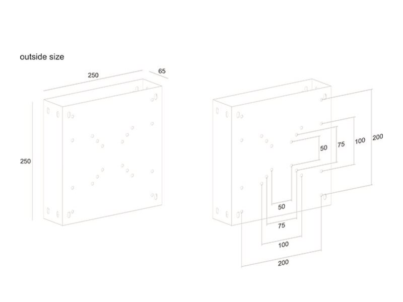 Multibrackets M PC Box/Digital Signage Box Komponenter til montering