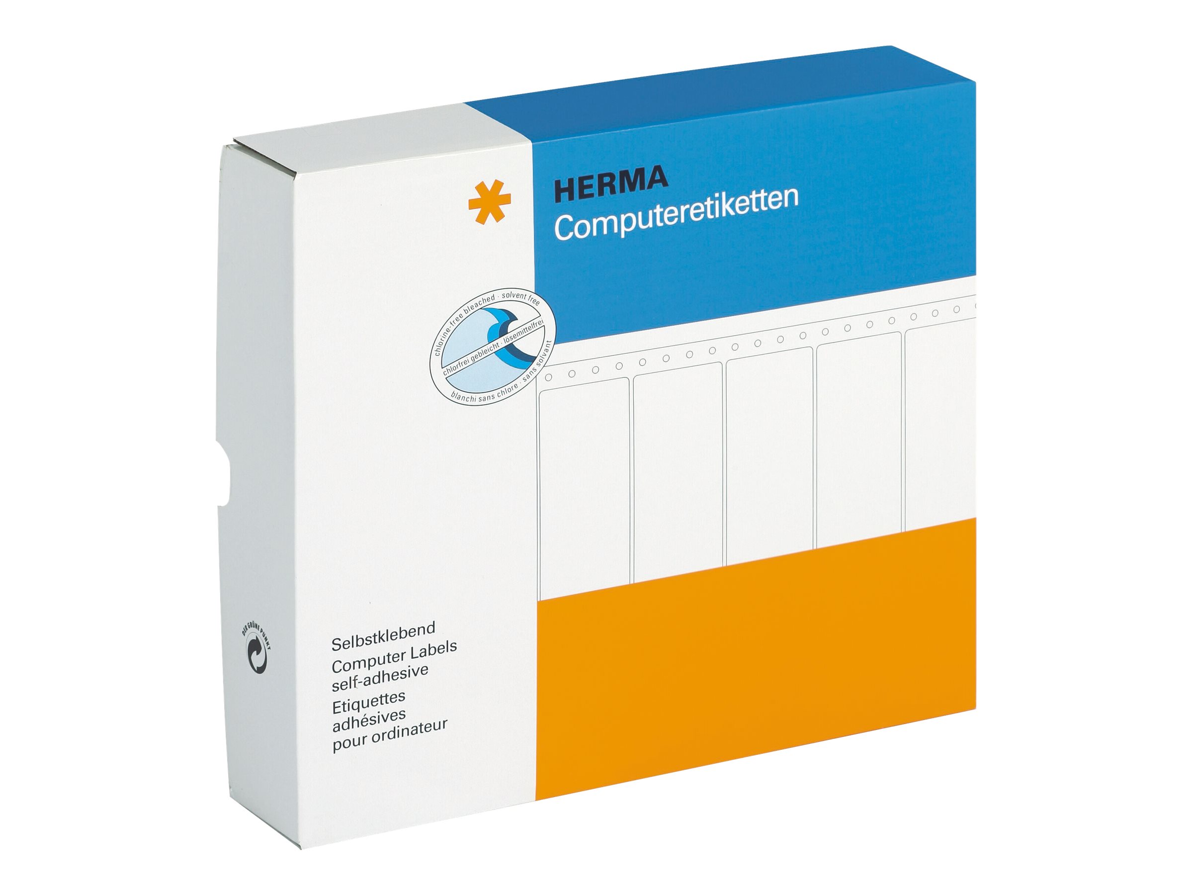 HERMA Computer labels Continuous fanfold labels 81.28 x 35.7 mm 16000 label(s)