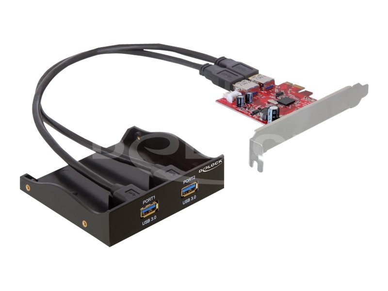 DeLock USB 3.0 Front Panel USB-adapter PCI Express x1 5Gbps