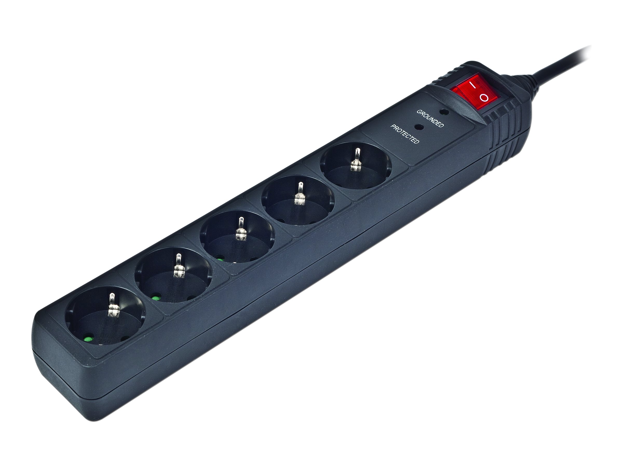 EnerGenie SPG5-C-5 Surge protector 5-plug 16A Black