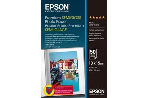 Epson Premium Semigloss Photo Paper Fotopapir 100 x 150 mm 50ark C13S041765