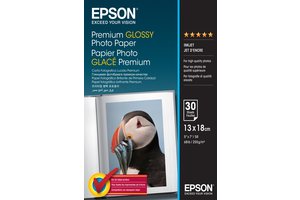 Epson Premium Glossy Photo Paper Fotopapir 130 x 180 mm 30ark C13S042154
