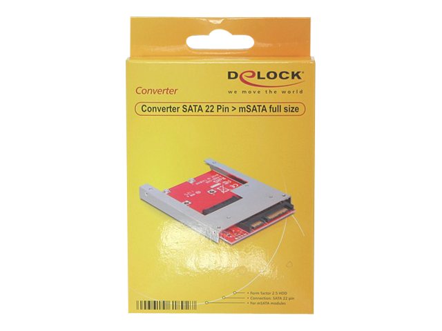 DeLOCK Converter SATA 22 pin > mSATA 2.5" Frame Interfaceadapter