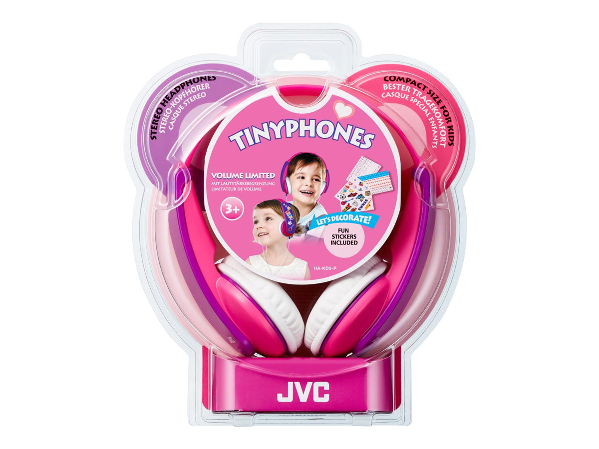 JVC TINYPHONES HA-KD5 Kabling Hovedtelefoner Pink