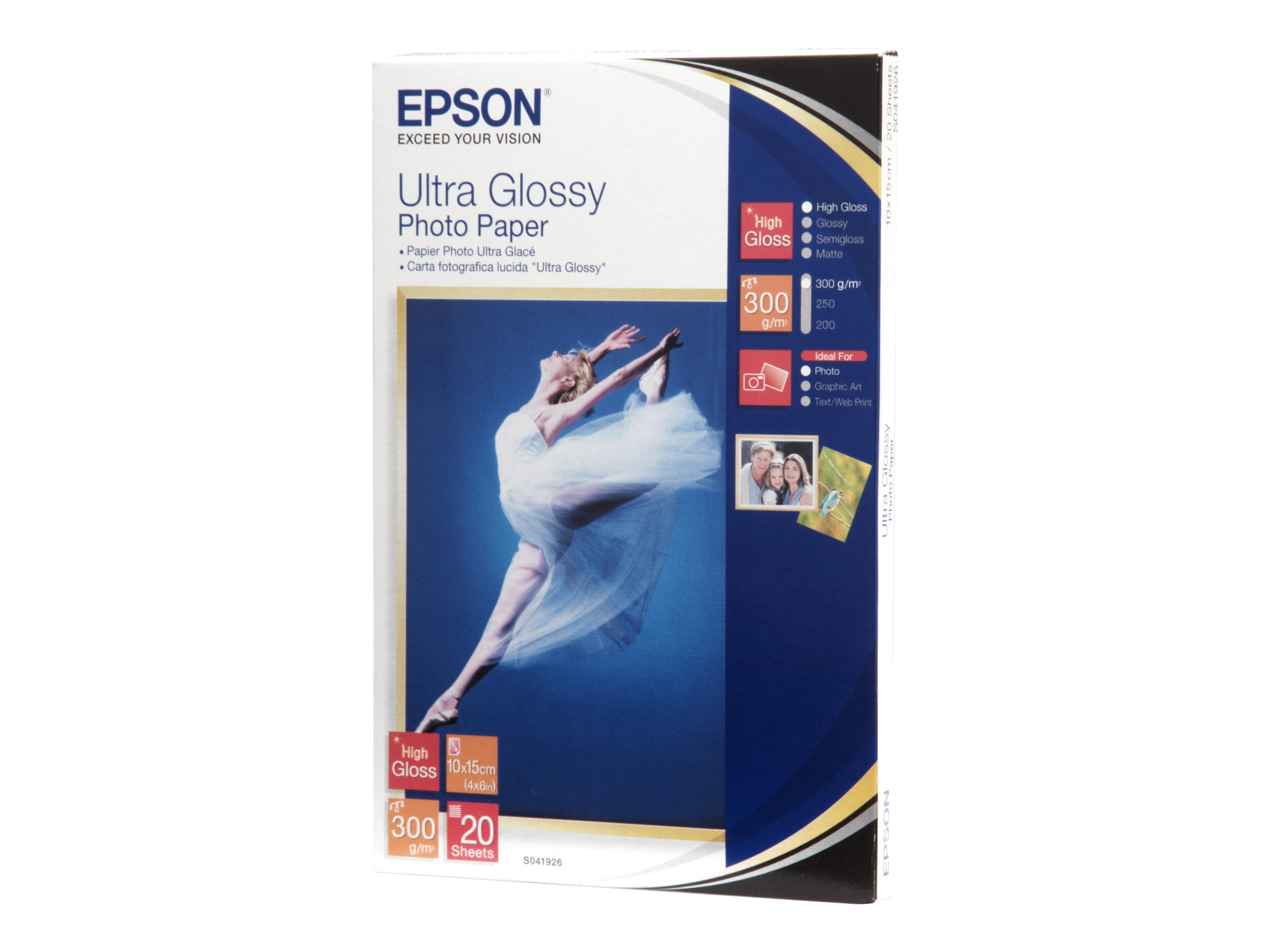 Epson Ultra Fotopapir 100 x 150 mm 20ark C13S041926