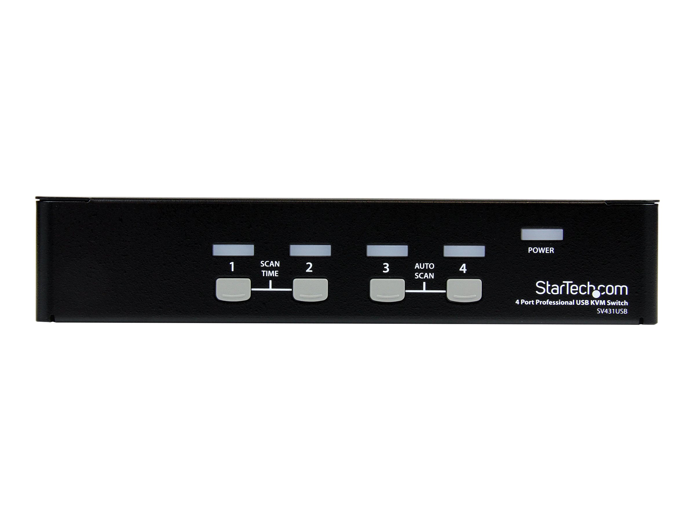 StarTech.com 4 Port Professional VGA USB KVM Hub - 1U Rack-mountable KVM (SV431USB) KVM switch Desktop