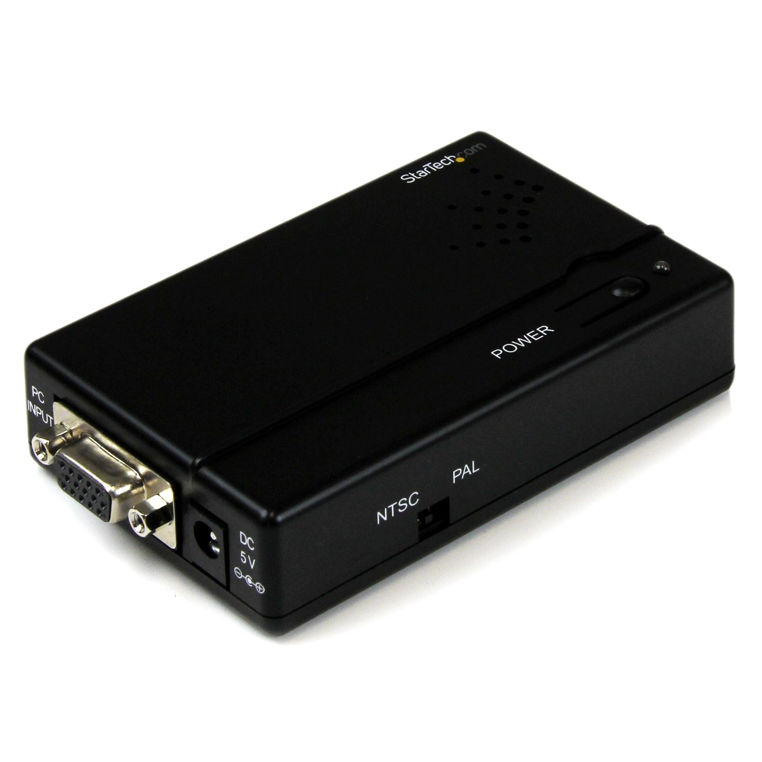 StarTech.com High Resolution VGA to Composite (RCA) or S-Video Converter - PC to TV Video Adapter - 1600x1200 RGB to TV (VGA2VID) Video transformer